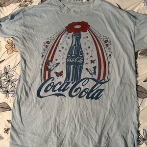 American Eagle Outfitters Light Blue Coca Cola Tee